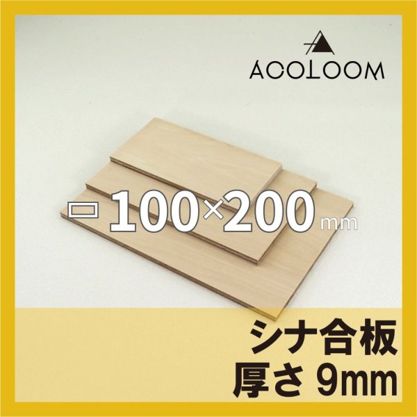 シナ合板 t9mm 200×100mm 四角形カット 【ゆうパケット対応・全国送料一律360円】
