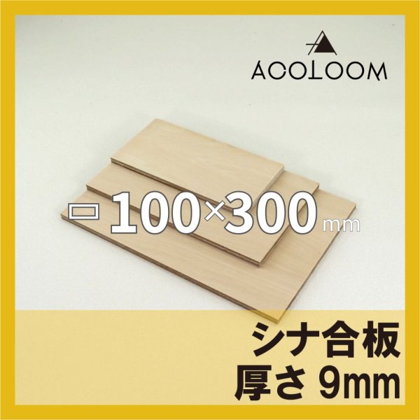 シナ合板 t9mm 300×100mm 四角形カット 【ゆうパケット対応・全国送料一律360円】