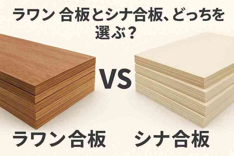 ラワン合板とシナ合板、どっちを選ぶ?素材の違いと用途別おすすめ
